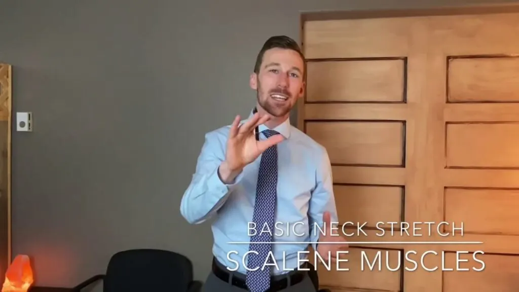 Dr. Holman discussing basic neck stretch